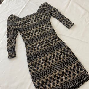 Sexy open back embroidered cocktail dress